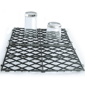 Glass Stacking Mats Black (Pack of 10)