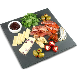 Utopia Mineral Collection Square Slate Platter 28cm (Pack of 6)