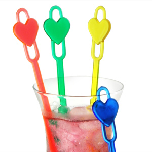 Heart Spoon Cocktail Stirrers (Pack of 50)