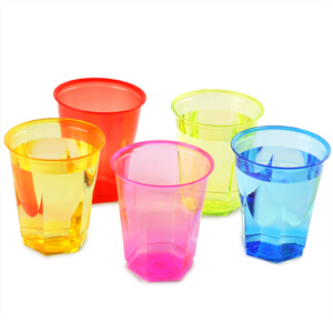 Crystal Rainbow Disposable Party Cups 8.8oz / 250ml (Pack of 50)