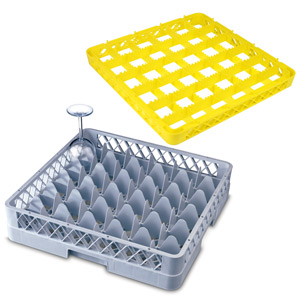 36 Compartment Glass Rack with 1 Extender