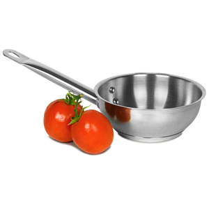 Genware Stainless Steel Sauteuse Pan 1ltr