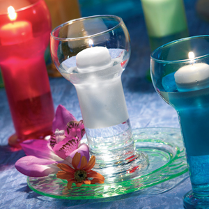 Lucilla Candle Holder with Floating Candle (Case of 12)