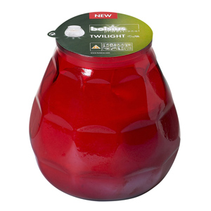 Twilight Glass Candle Red (Case of 12)